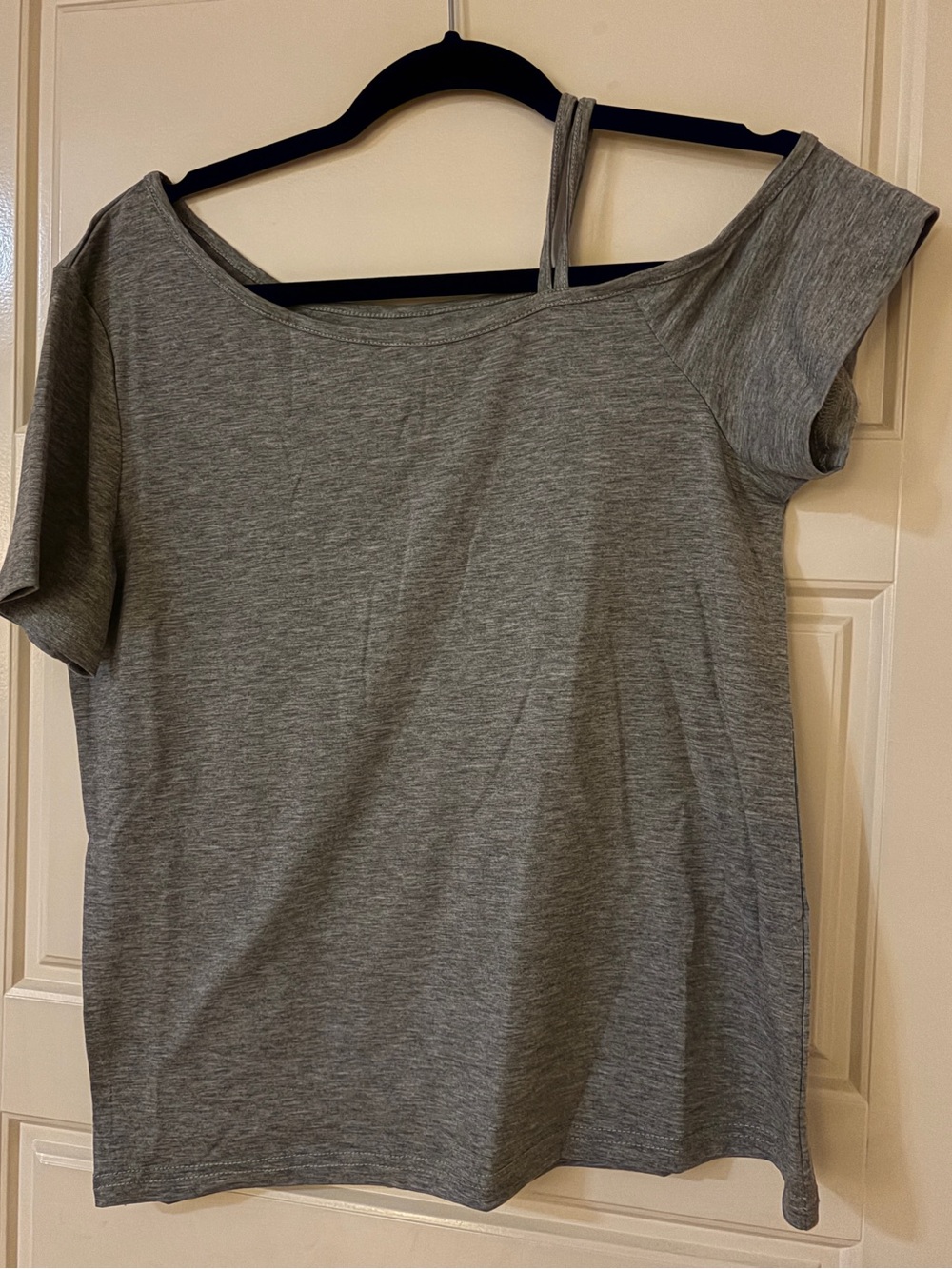 Women’s Off-Shoulder Short Sleeve Top - Gray